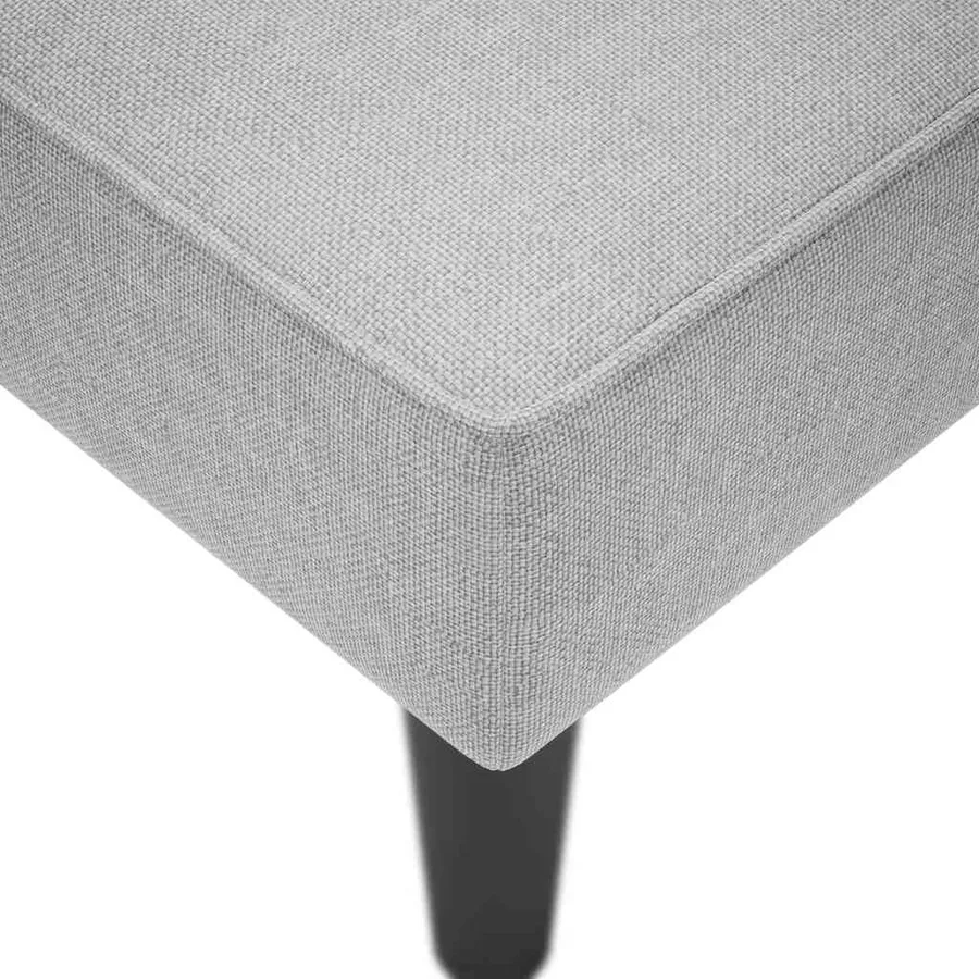 Fauteuil long avec accoudoir droit gris nuage tissu - 7