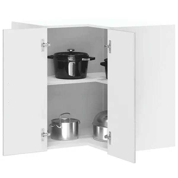 Armoire murale d'angle de cuisine Kalmar gris béton