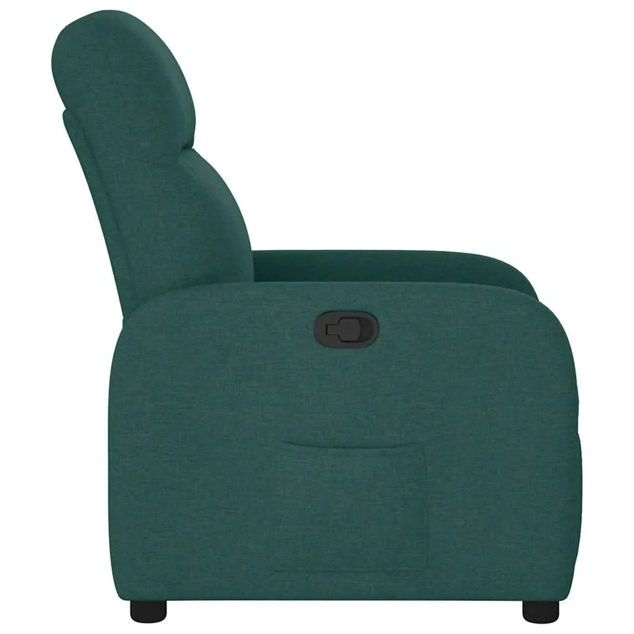 Fauteuil inclinable Vert foncé Tissu - 4