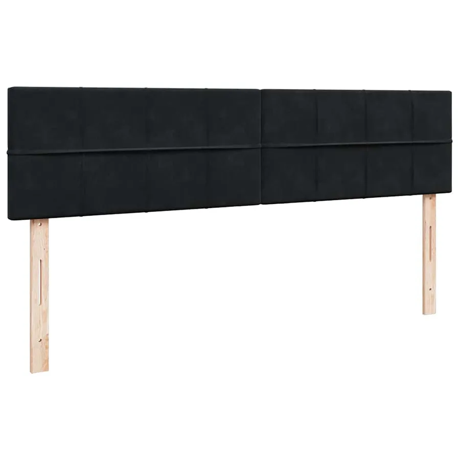 Cadre de lit ottoman avec matelas noir 180x200cm velours - 9