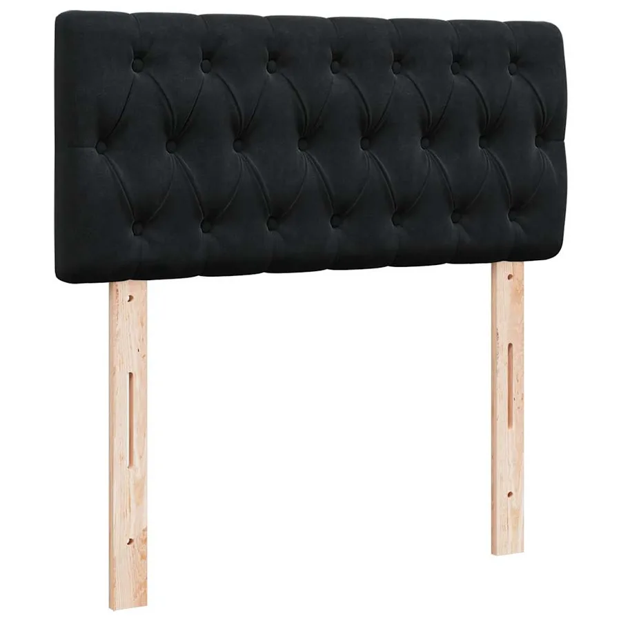 Cadre de lit ottoman avec matelas noir 90x200 cm velours - 7