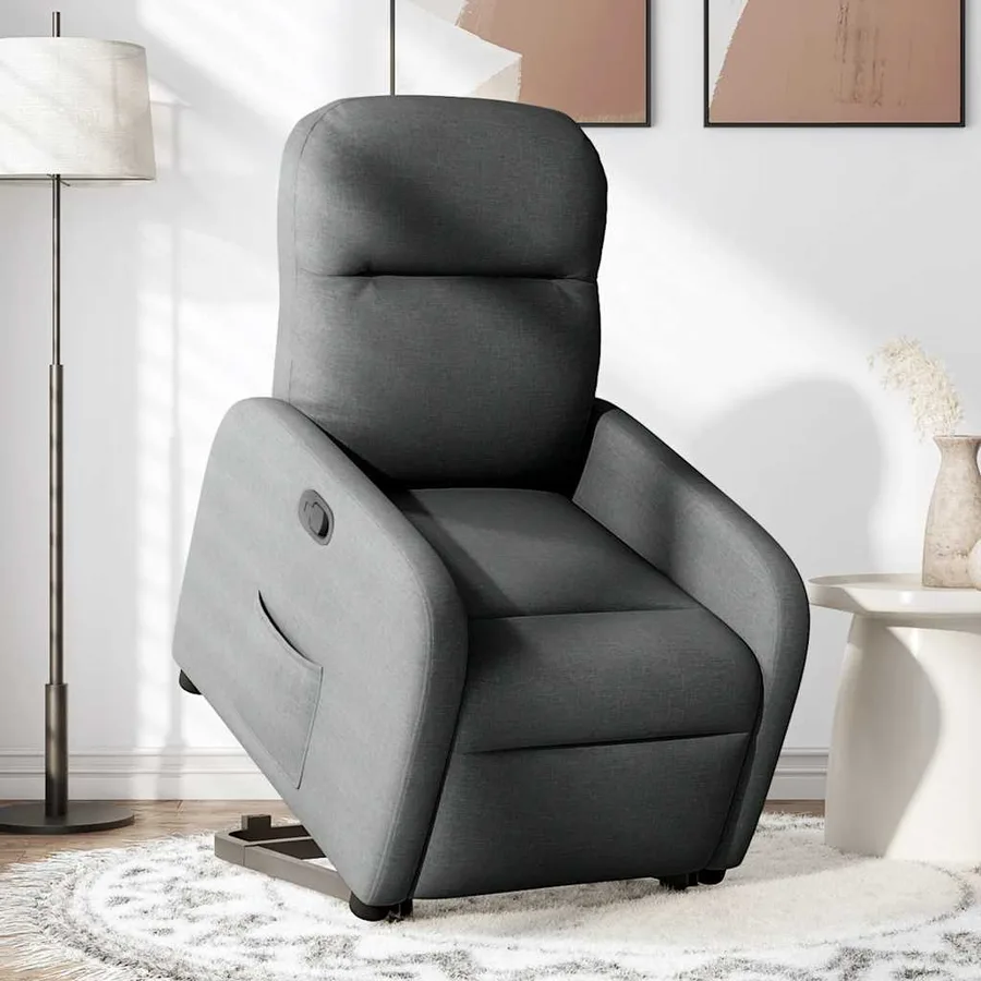 Fauteuil inclinable Gris foncé Tissu - 2