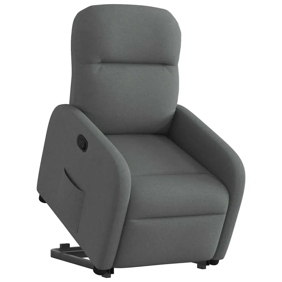 Fauteuil inclinable Gris foncé Tissu - 3