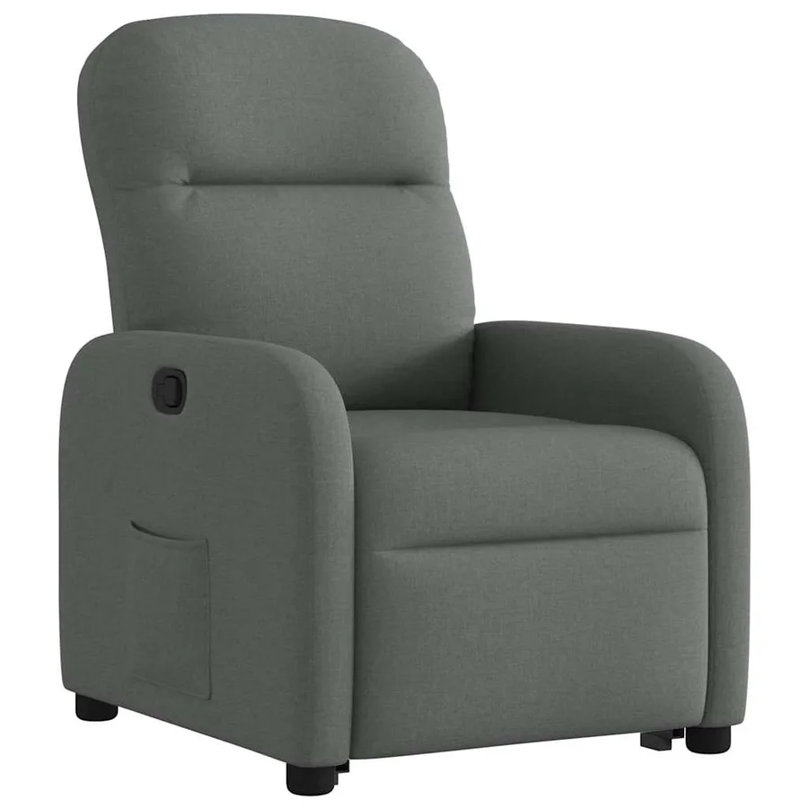 Fauteuil inclinable Gris foncé Tissu - 4