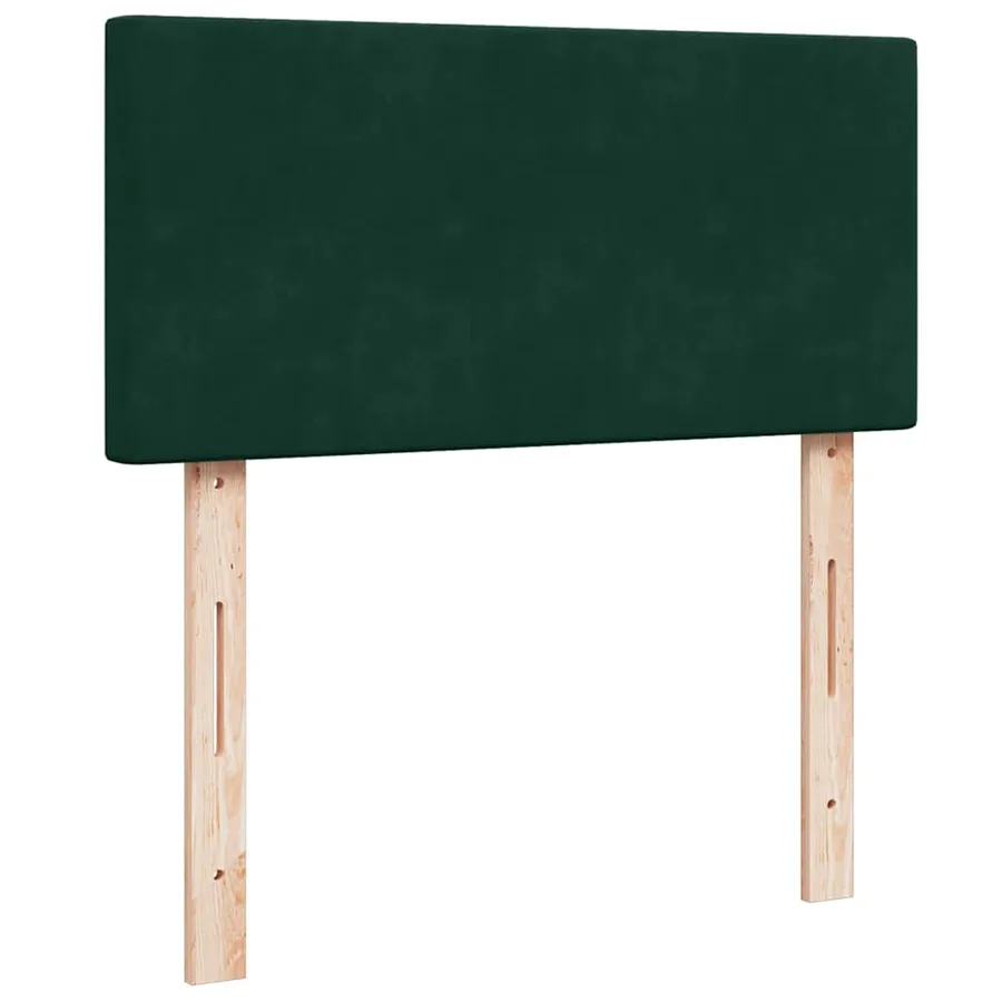 Lit ottoman avec matelas et LED Vert foncé 90x200cm velours - 10