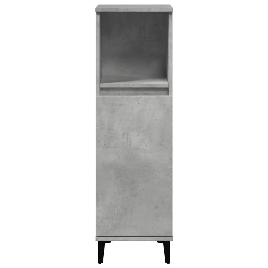Ensemble de meubles de salle de bain 3 pcs gris béton - 7