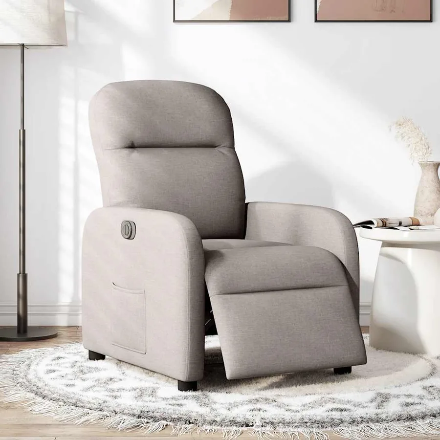 Fauteuil inclinable électrique Taupe Tissu - 2