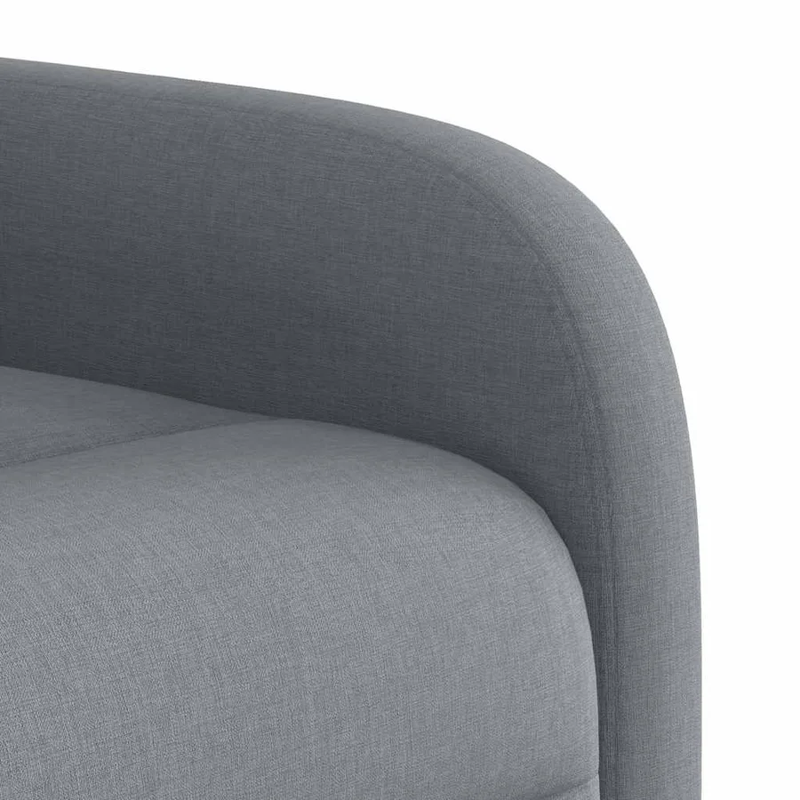 Fauteuil inclinable électrique gris clair tissu - 12