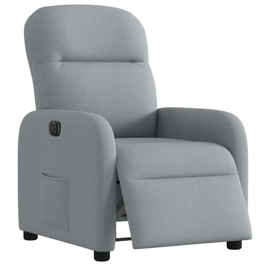 Fauteuil inclinable électrique Gris clair Tissu - 3