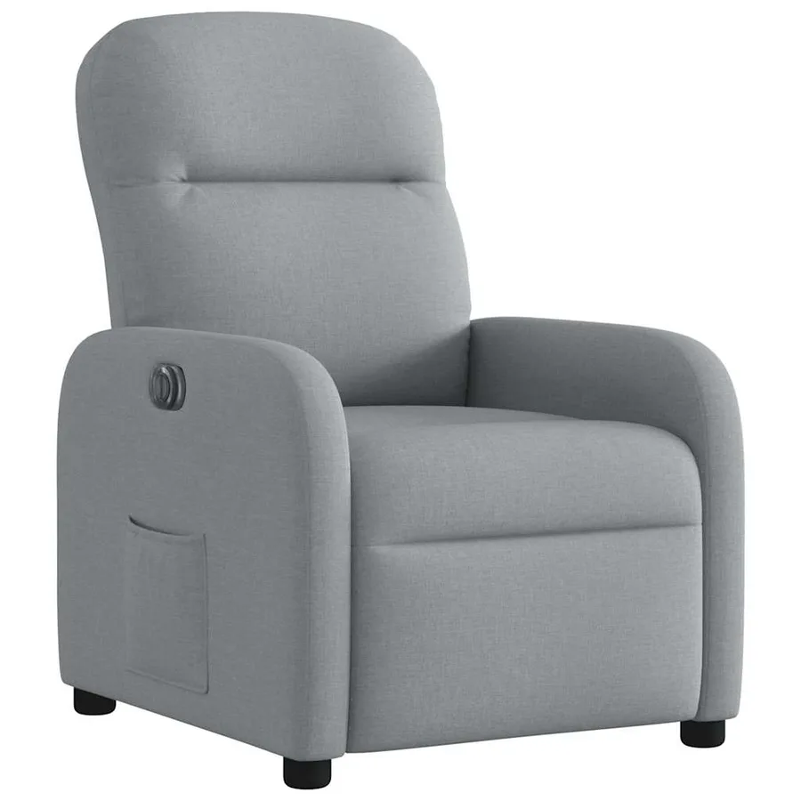 Fauteuil inclinable électrique Gris clair Tissu - 4