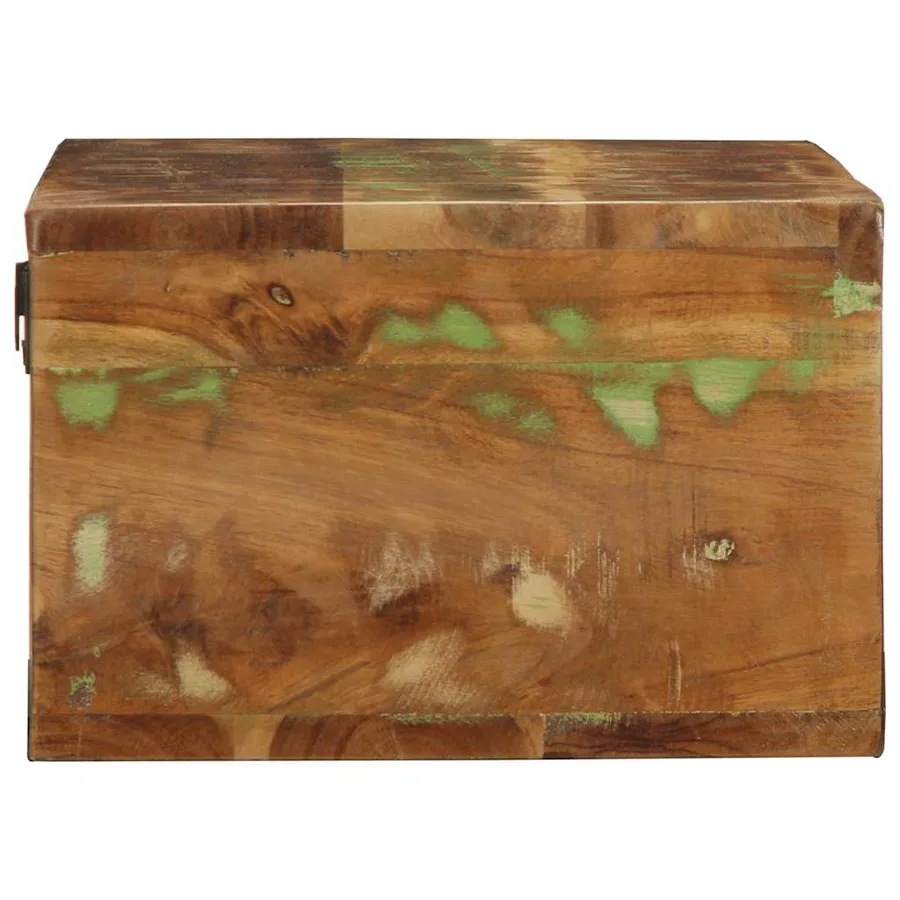 Meuble TV mural 80x30x19 cm bois massif de récupération - 5