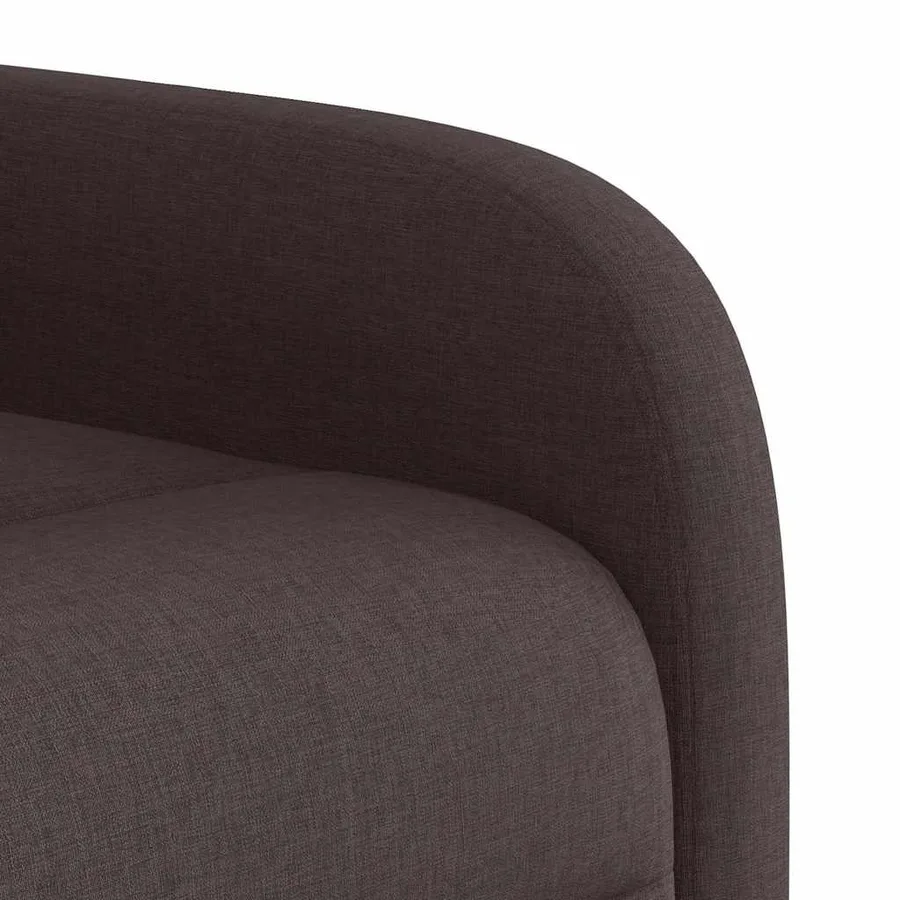Fauteuil inclinable de massage électrique Marron foncé Tissu - 12