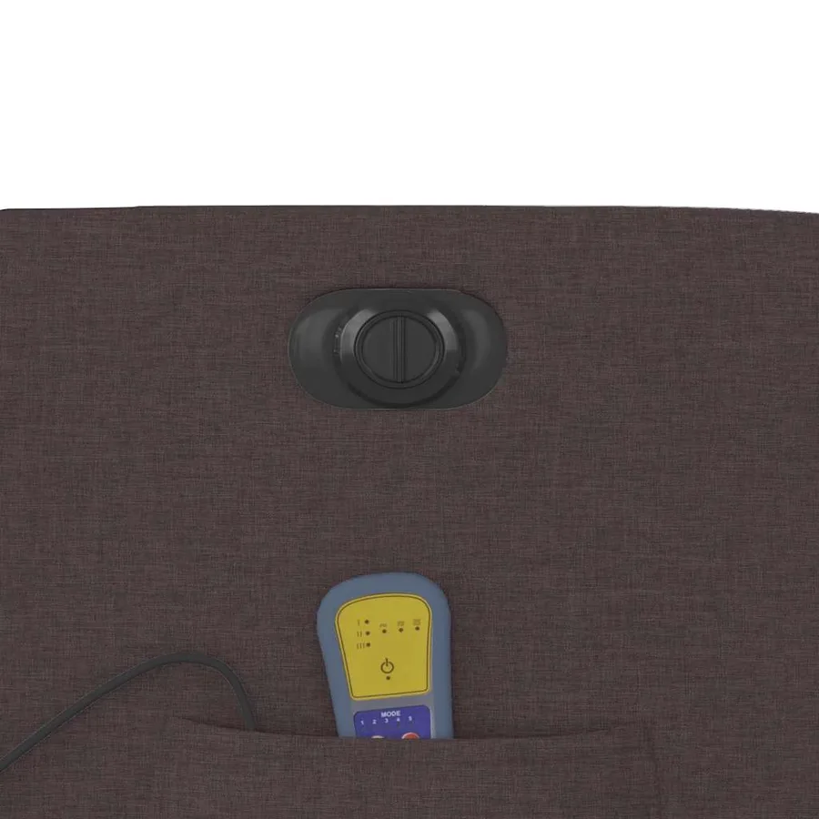 Fauteuil inclinable de massage électrique Marron foncé Tissu - 13