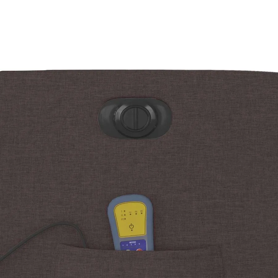 Fauteuil de massage inclinable électrique Marron foncé Tissu - 13