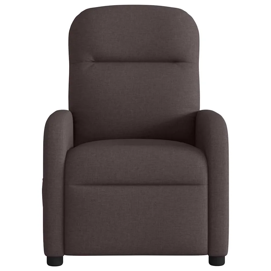 Fauteuil de massage inclinable électrique Marron foncé Tissu - 5