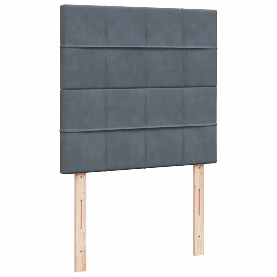Cadre de lit ottoman avec matelas gris foncé 90x190 cm velours - 13