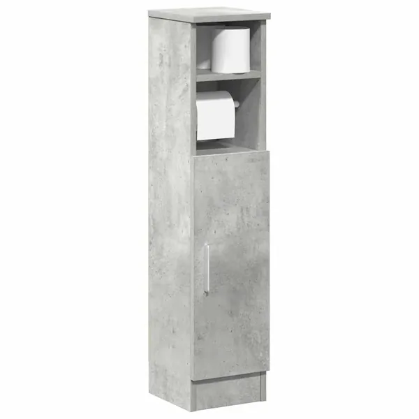 Meuble de salle de bain avec porte-rouleau gris béton