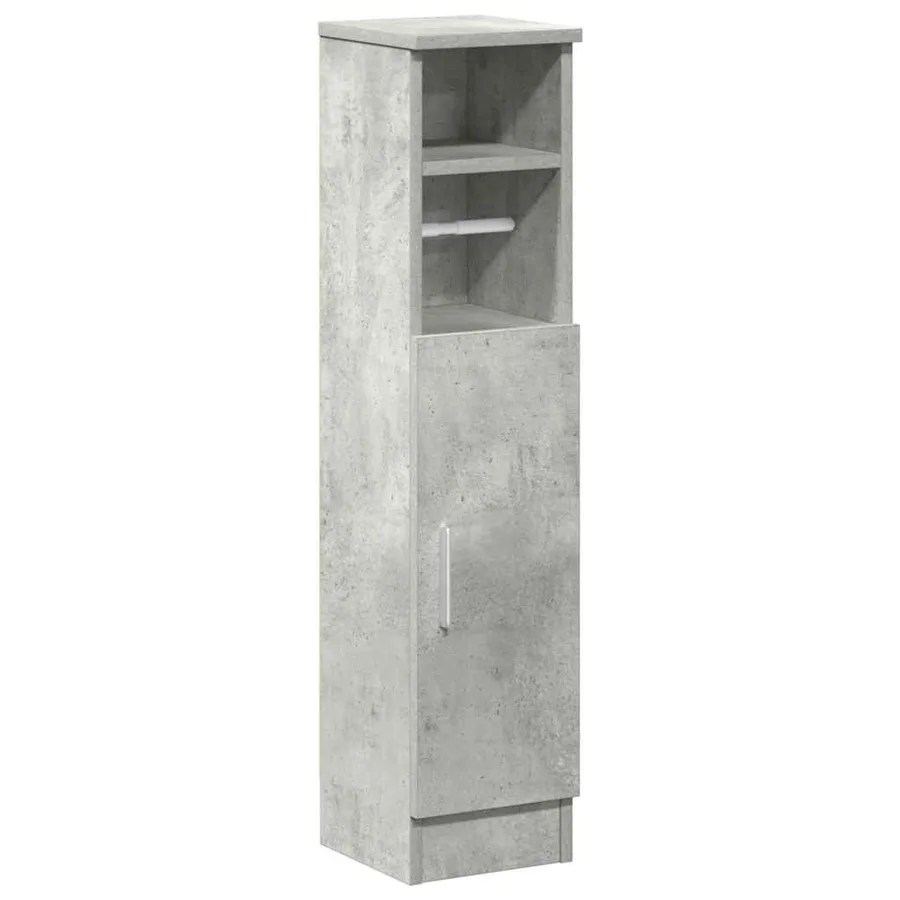Meuble de salle de bain avec porte-rouleau gris béton - 2