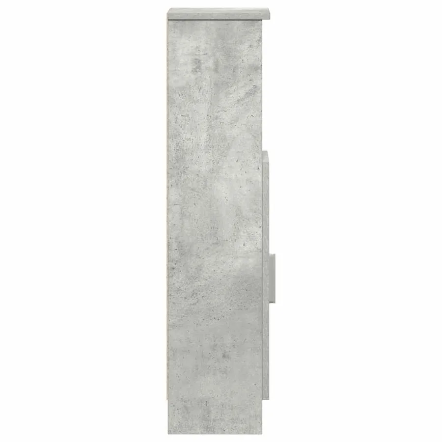Meuble de salle de bain avec porte-rouleau gris béton - 6