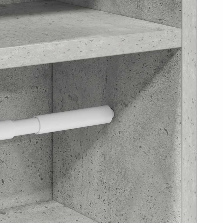 Meuble de salle de bain avec porte-rouleau gris béton - 9