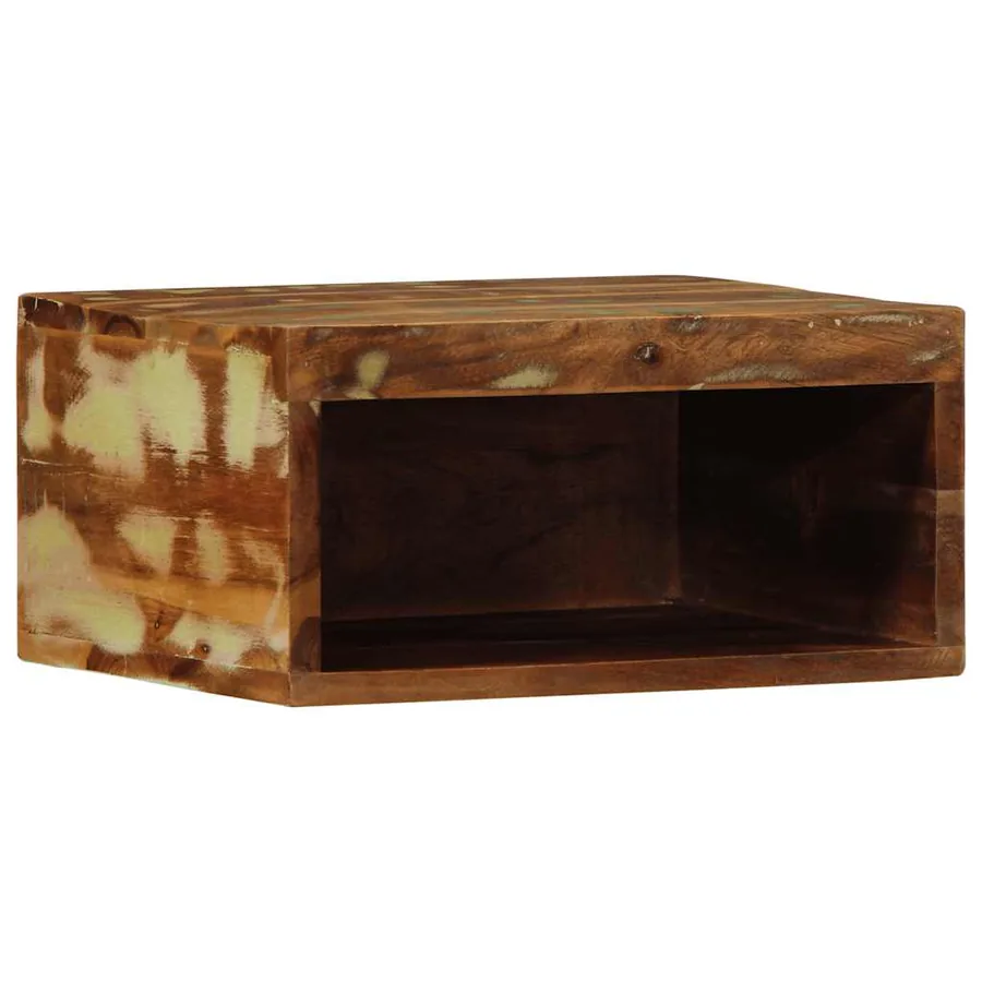 Meuble TV mural 40x30x19 cm bois massif de récupération