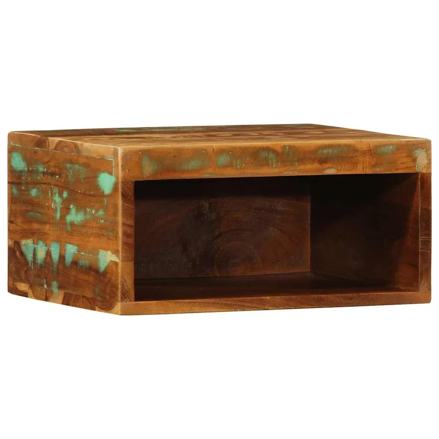 Meuble TV mural 40x30x19 cm bois massif de récupération - 3