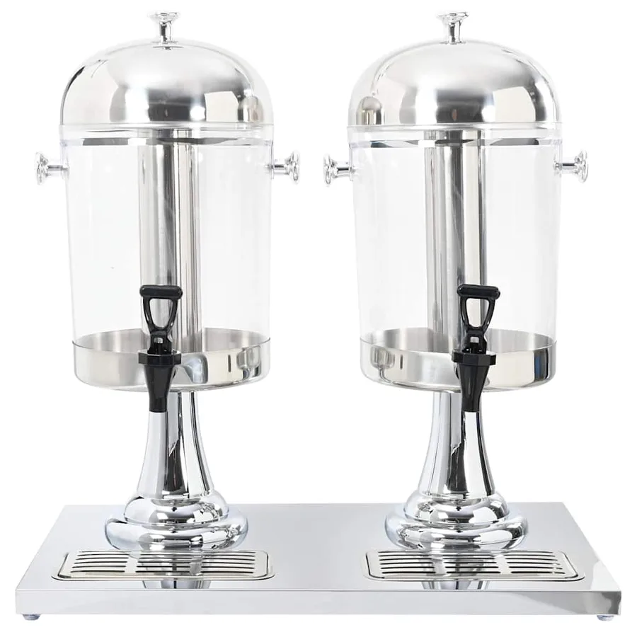 Double distributeur de jus en acier inoxydable 2 x 8 L - 2