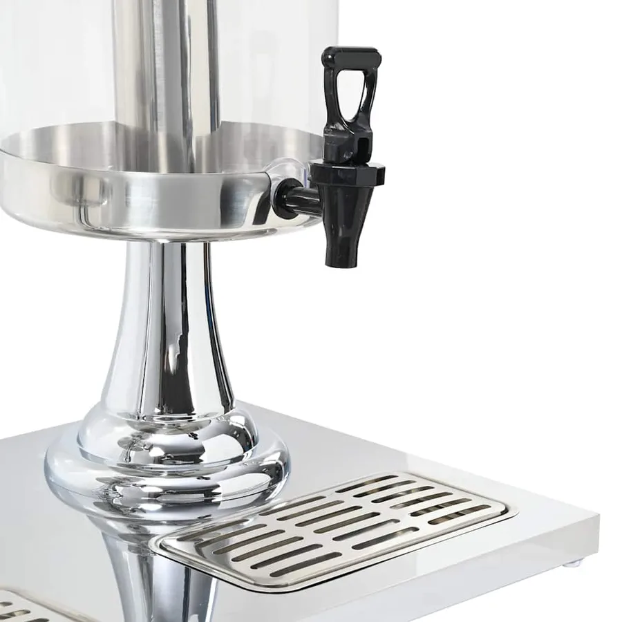 Double distributeur de jus en acier inoxydable 2 x 8 L - 8