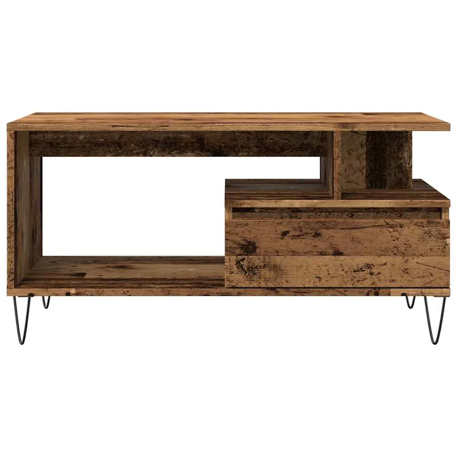 Table basse vieux bois 90x49x45 cm bois d'ingénierie - 4