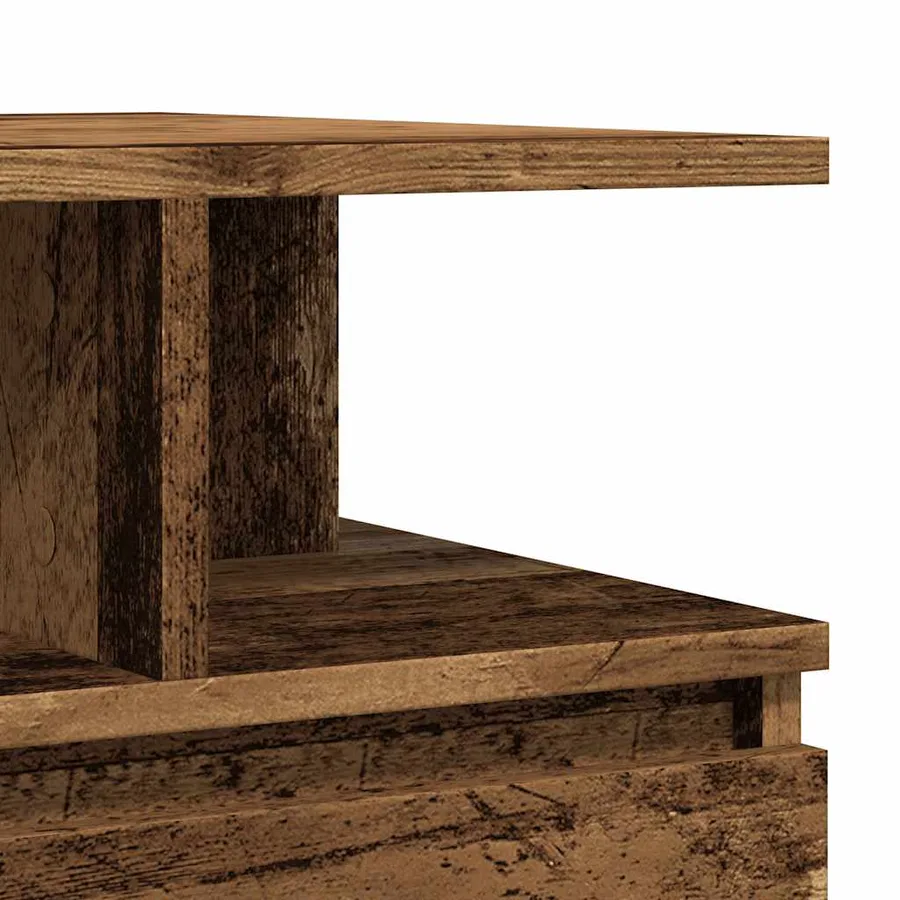 Table basse vieux bois 90x49x45 cm bois d'ingénierie - 8