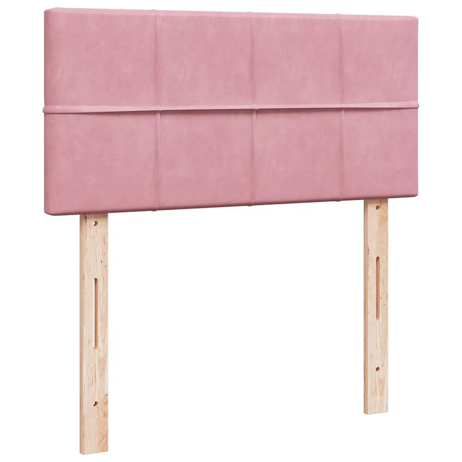 Cadre de lit ottoman avec matelas rose 90x190 cm velours - 9