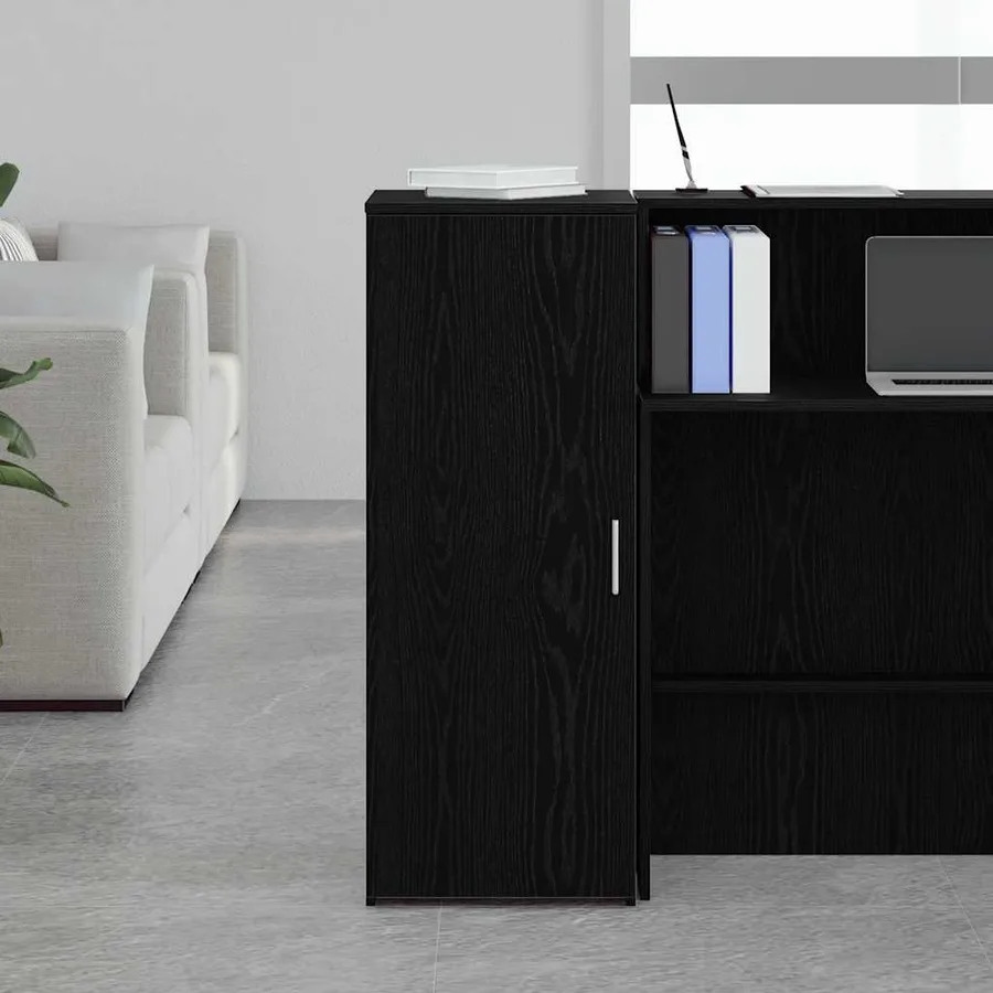 Armoire de rangement Noir 40x45x103,5 cm Bois d'ingénierie - 3