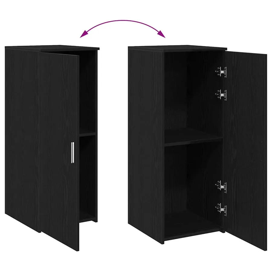 Armoire de rangement Noir 40x45x103,5 cm Bois d'ingénierie - 8