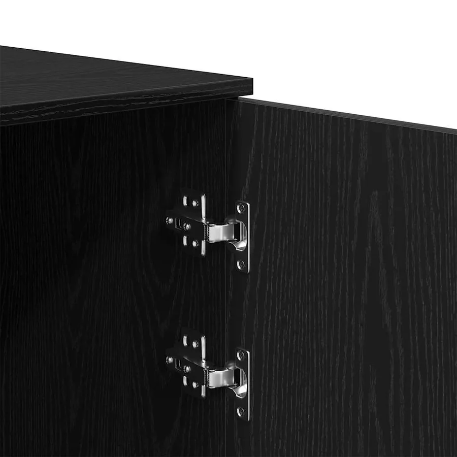 Armoire de rangement Noir 40x45x103,5 cm Bois d'ingénierie - 9