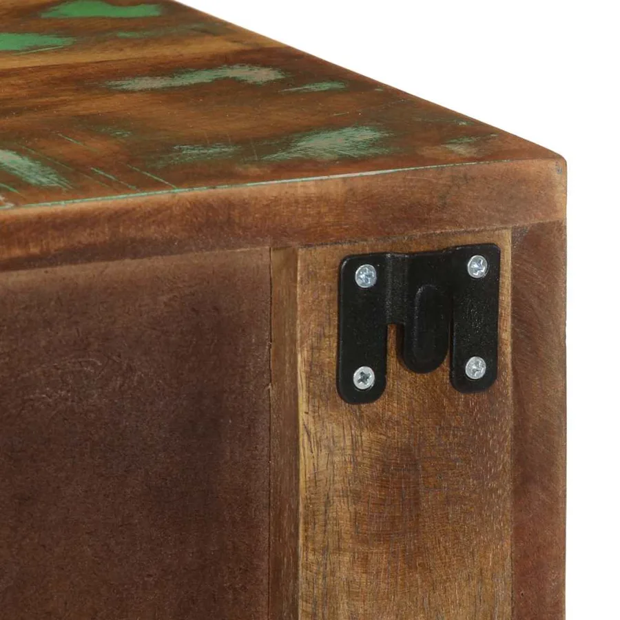 Tables de chevet murales 2 pcs bois massif de récupération - 11