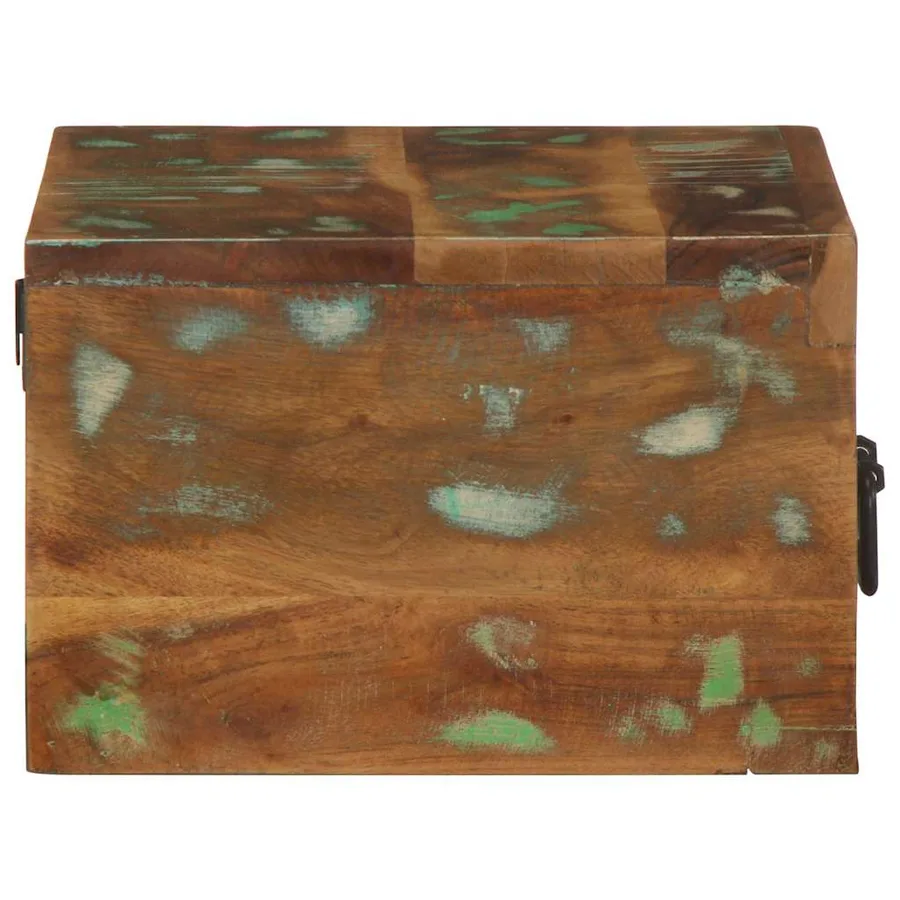 Tables de chevet murales 2 pcs bois massif de récupération - 7