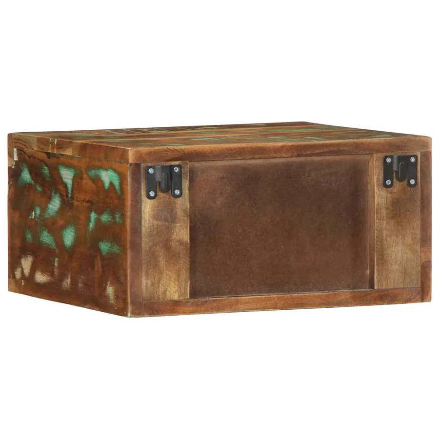 Tables de chevet murales 2 pcs bois massif de récupération - 8
