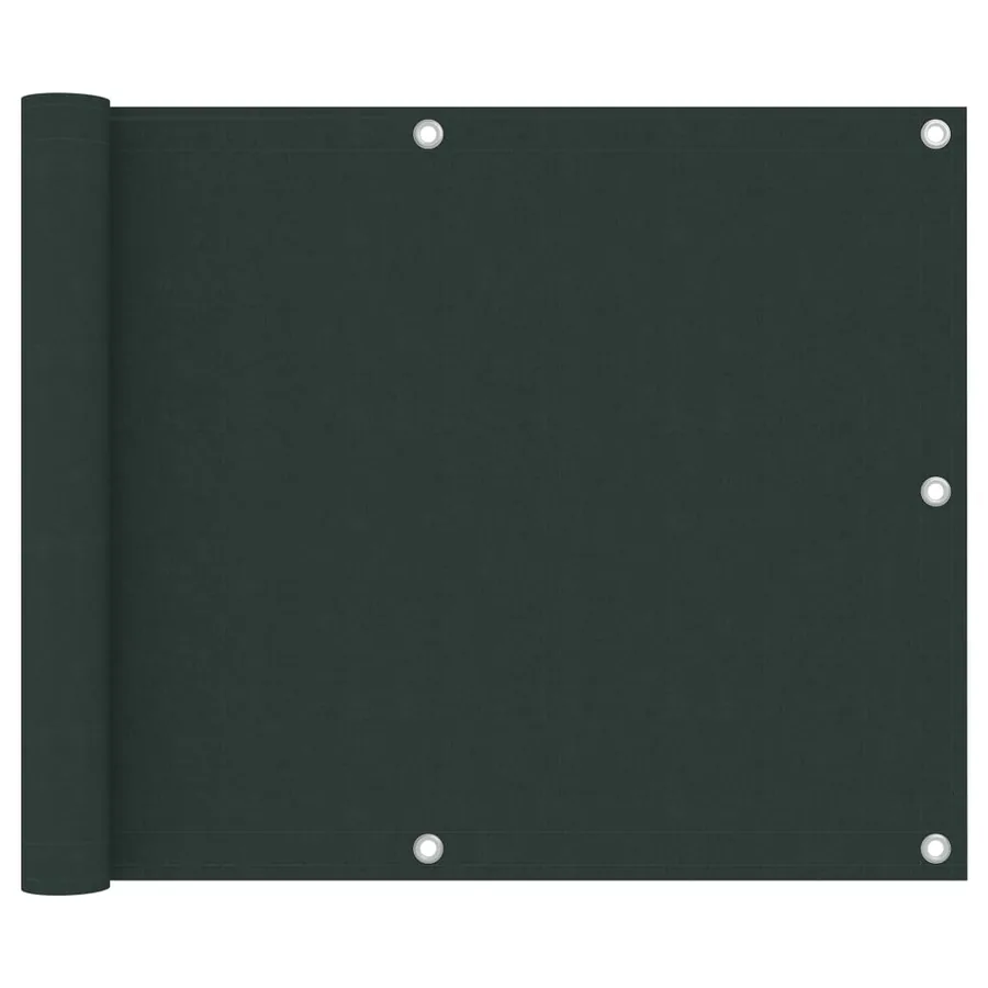 Écran de balcon Vert foncé 75x400 cm Tissu Oxford