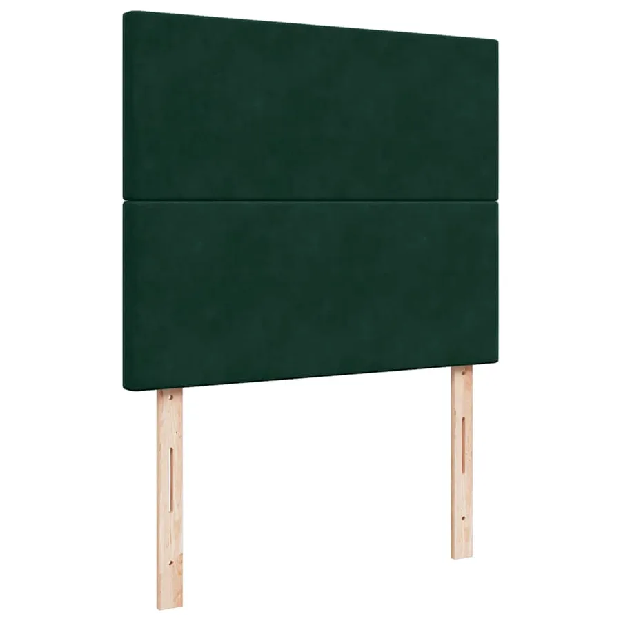 Cadre de lit ottoman avec matelas vert foncé 120x190 cm velours - 12