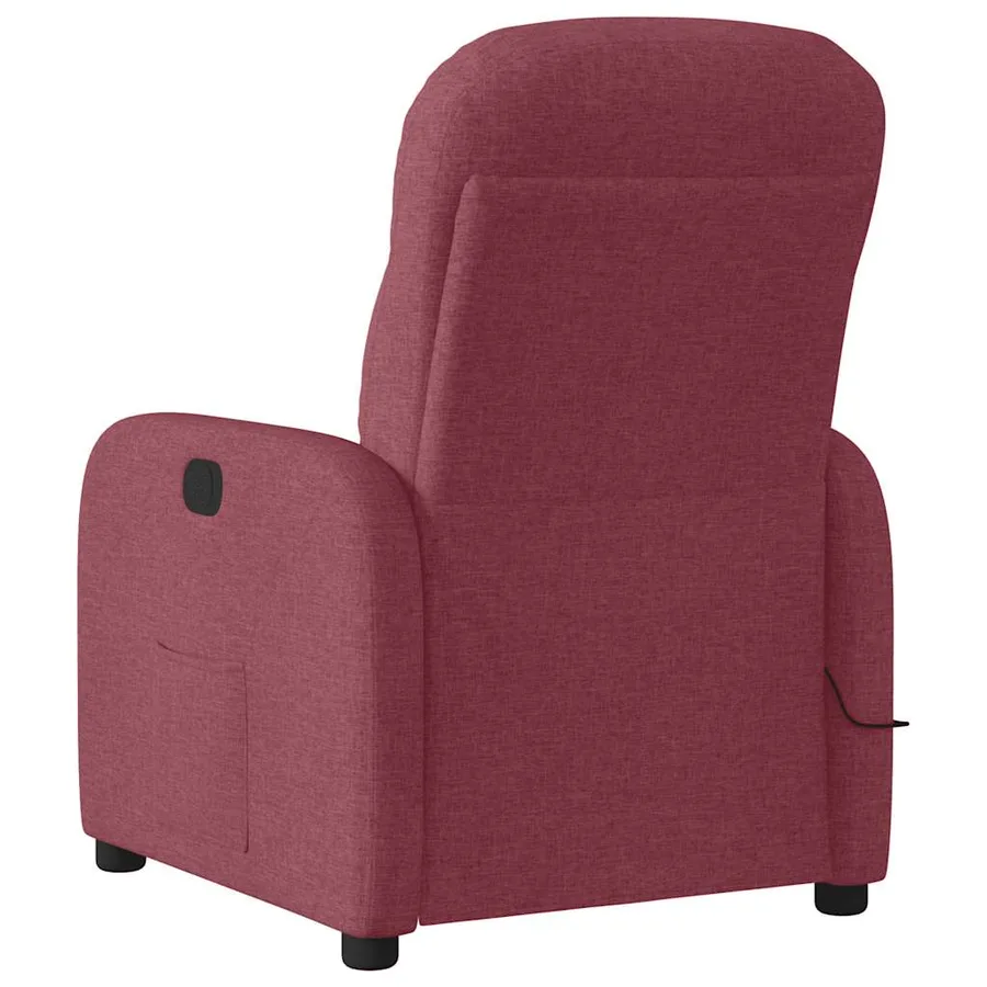 Fauteuil de massage inclinable Rouge bordeaux Tissu - 5