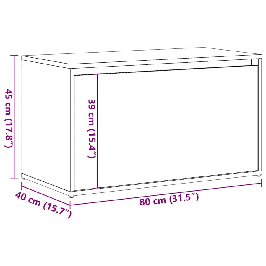Banc d'entrée 80x40x45 cm vieux bois bois d'ingénierie - 10