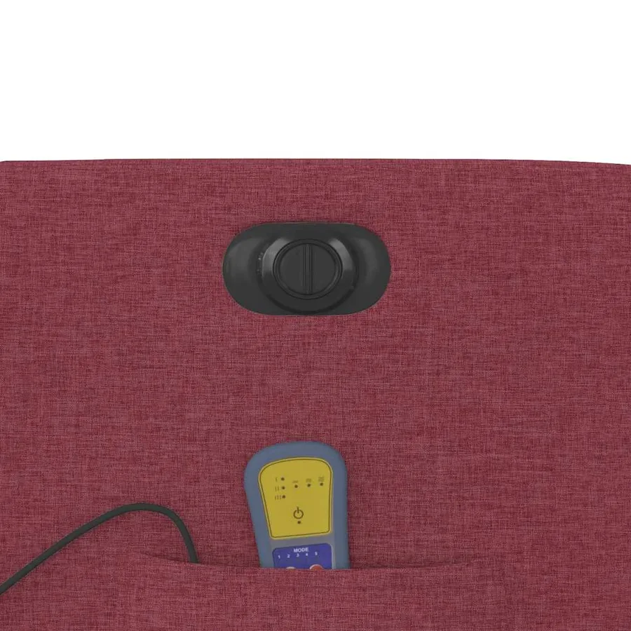 Fauteuil de massage inclinable électrique Rouge bordeaux Tissu - 13