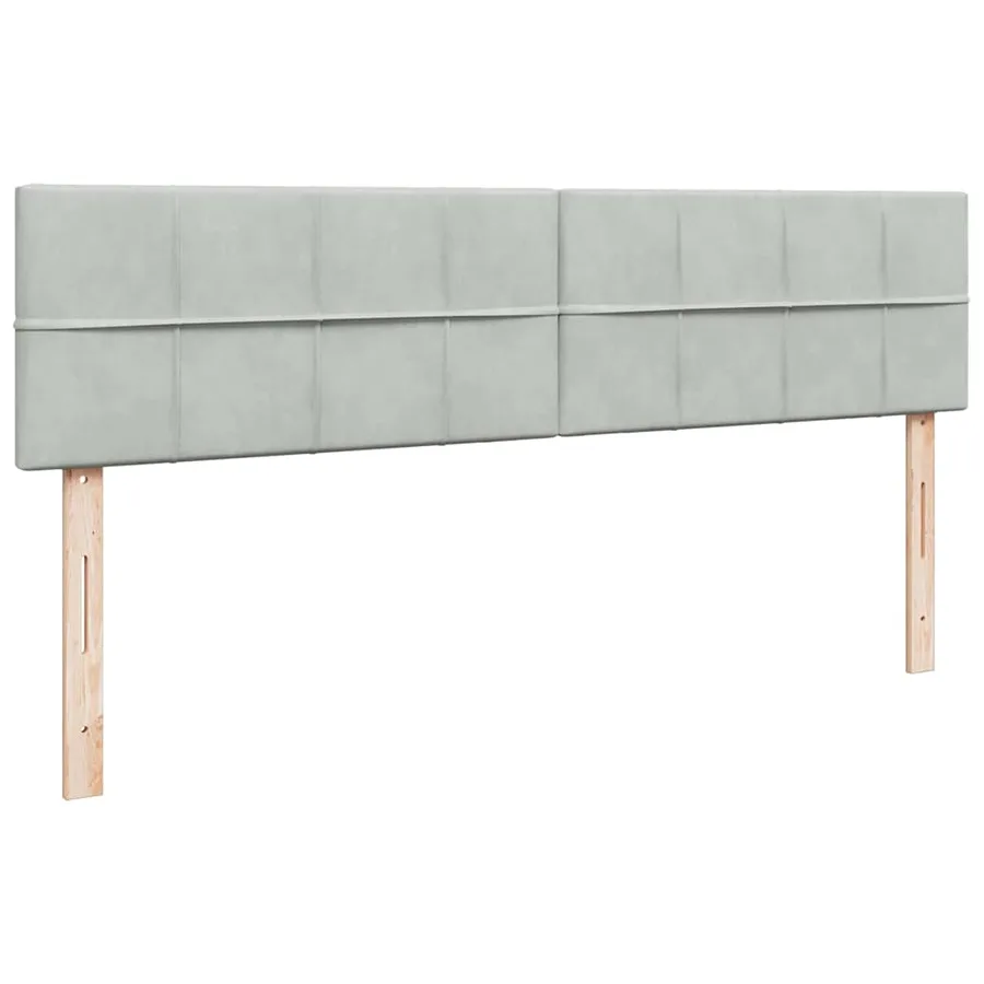 Cadre de lit ottoman et matelas gris clair 180x200cm velours - 9