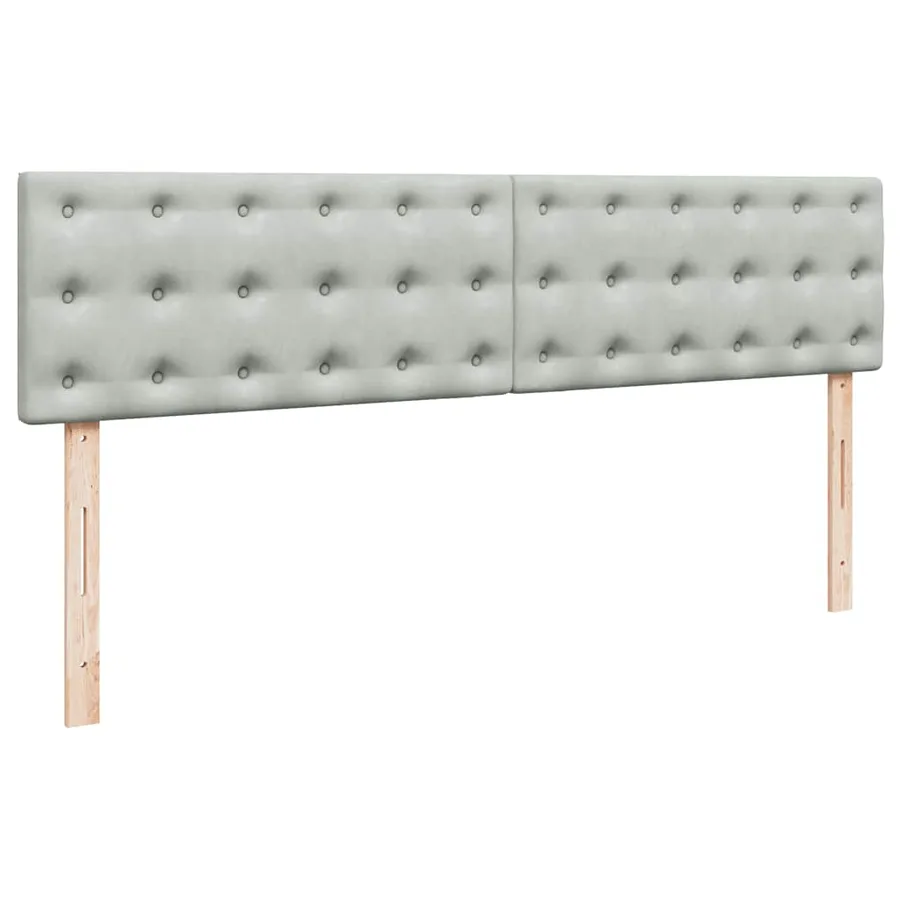 Cadre de lit ottoman et matelas gris clair 180x200cm velours - 9