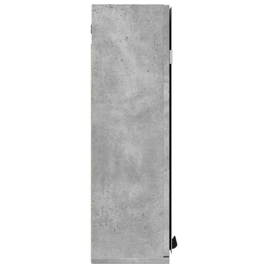 Armoire à miroir de salle de bain gris béton bois d'ingénierie - 5