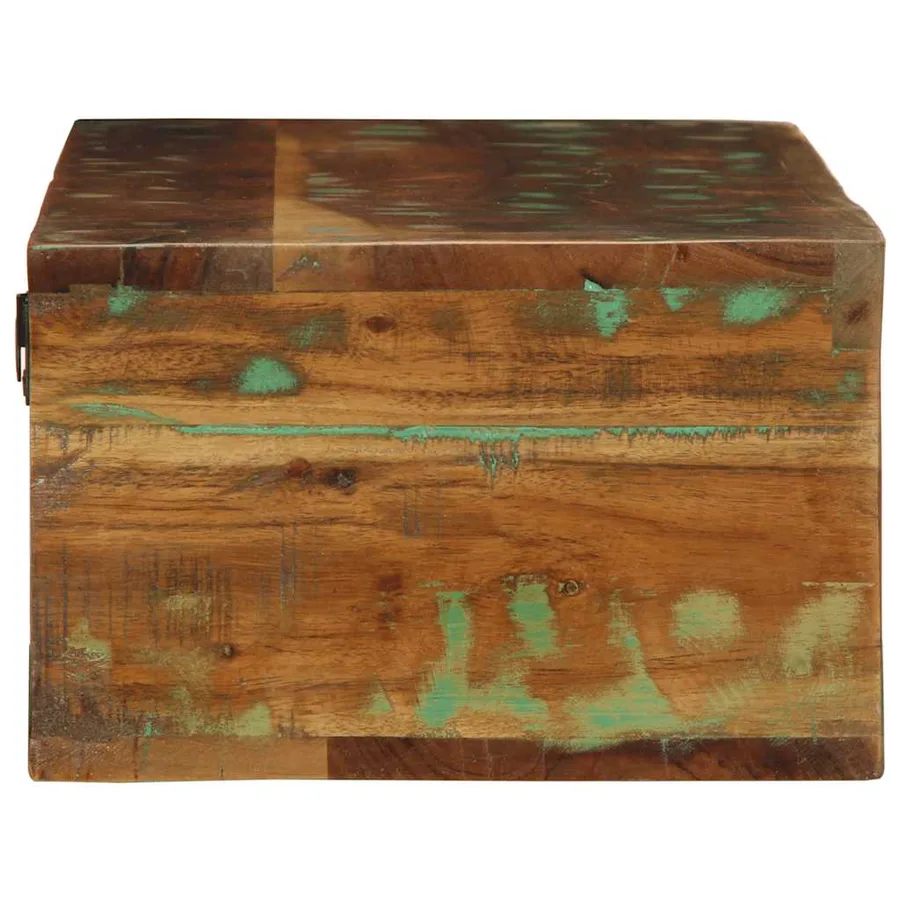 Meuble TV mural 100x30x19 cm bois massif de récupération - 5