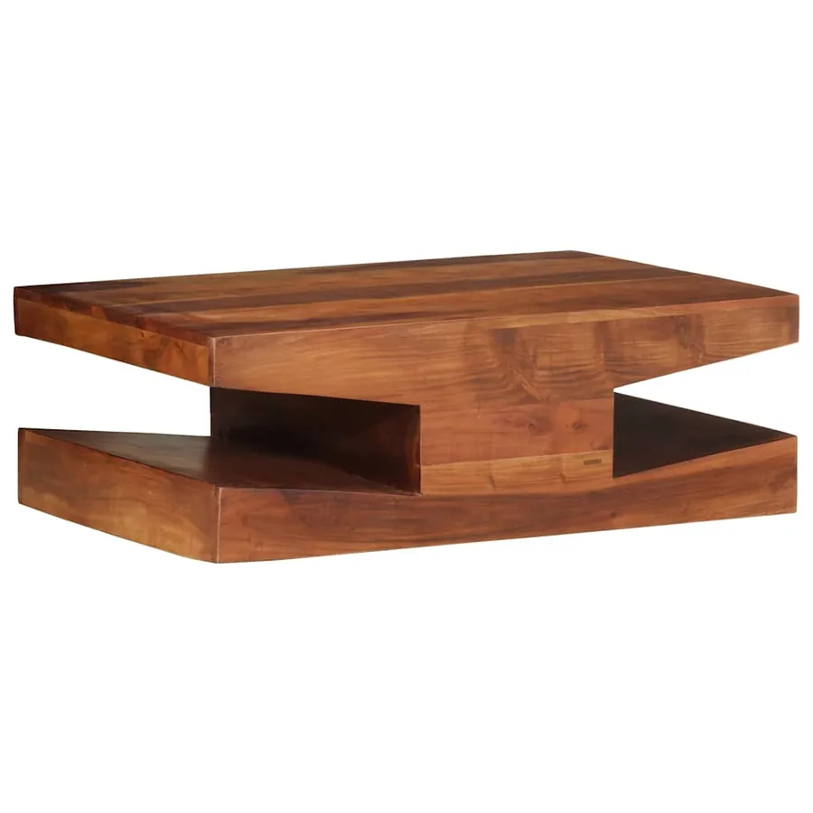 Table basse 90x60x30 cm bois massif d'acacia - 10