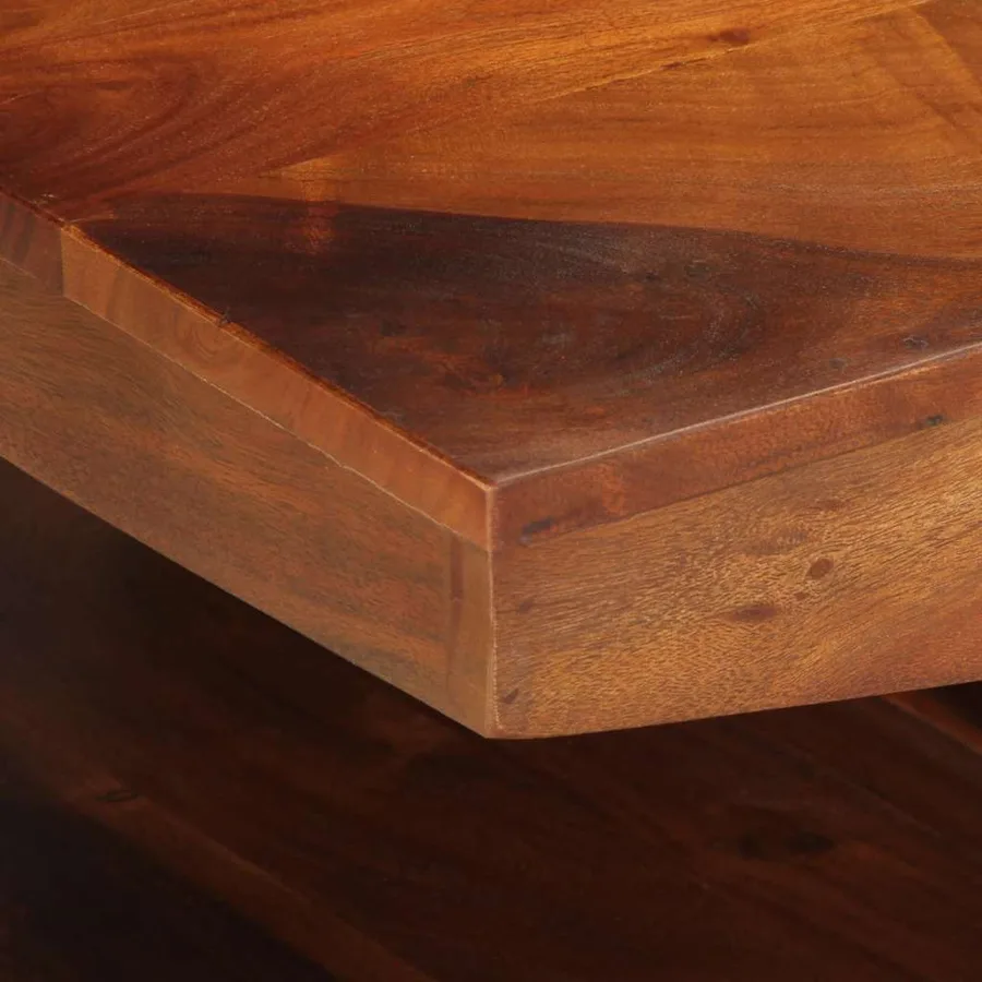 Table basse 90x60x30 cm bois massif d'acacia - 5