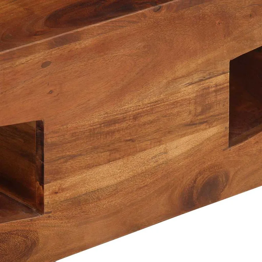 Table basse 90x60x30 cm bois massif d'acacia - 6