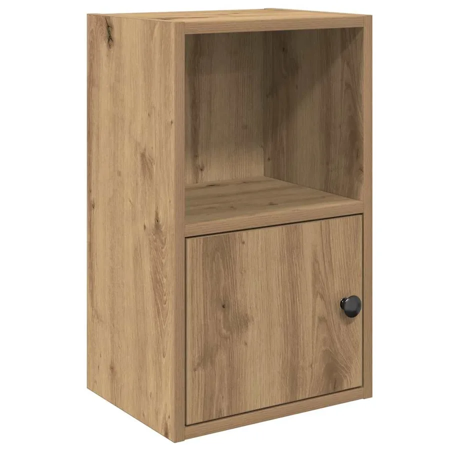 Bibliothèque chêne artisanal 31x24x52 cm bois d'ingénierie - 2